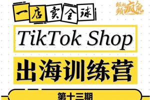 TikTokShop出海訓(xùn)練營（第十三期），打開全球流量新思維，出海搶占全球新流量，一店賣全球