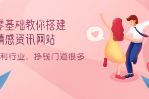 零基礎(chǔ)教你搭建情感資訊網(wǎng)站：暴利行業(yè)，掙錢門道很多（搭建教程 源碼）