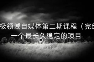 無(wú)極領(lǐng)域自媒體第二期課程（完結(jié)），一個(gè)最長(zhǎng)久穩(wěn)定的項(xiàng)目