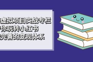 小紅書虛擬項(xiàng)目實(shí)戰(zhàn)專欄，帶你玩轉(zhuǎn)小紅書，打造完善的變現(xiàn)體系