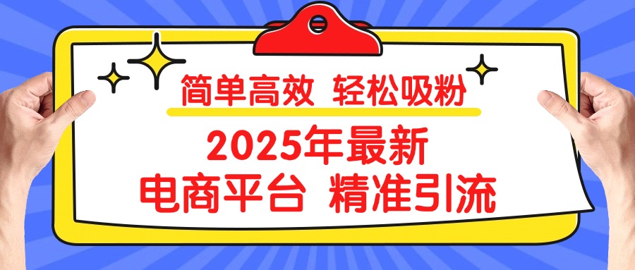 2025年最新電商平臺精準引流 簡單高效 輕松吸粉